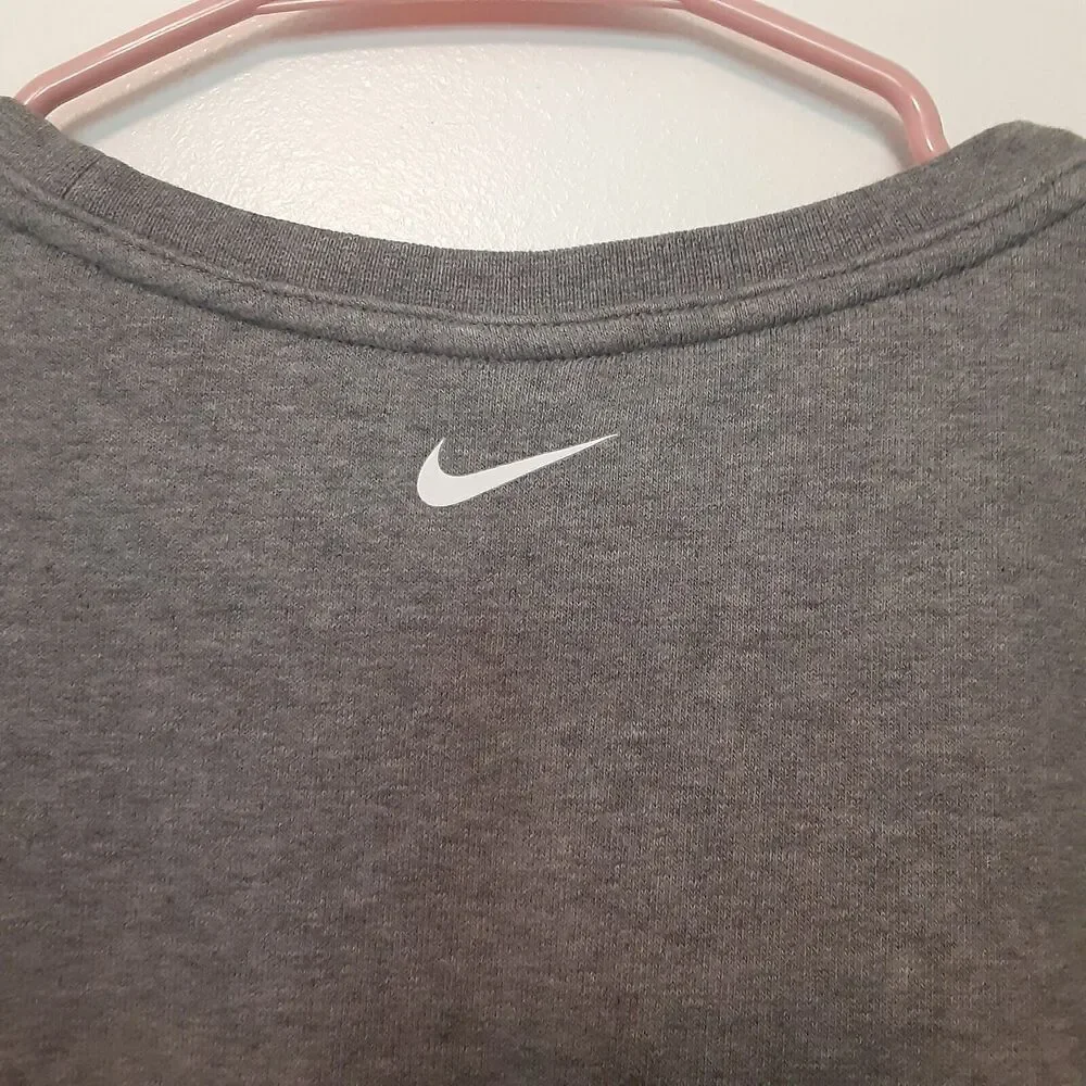 Nike Dri Fit Crew Neck Sweatshirt Adult Mens Gray Size Small Pullover